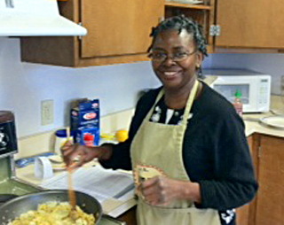 Georgia Jones, Extension Food Specialist cooking